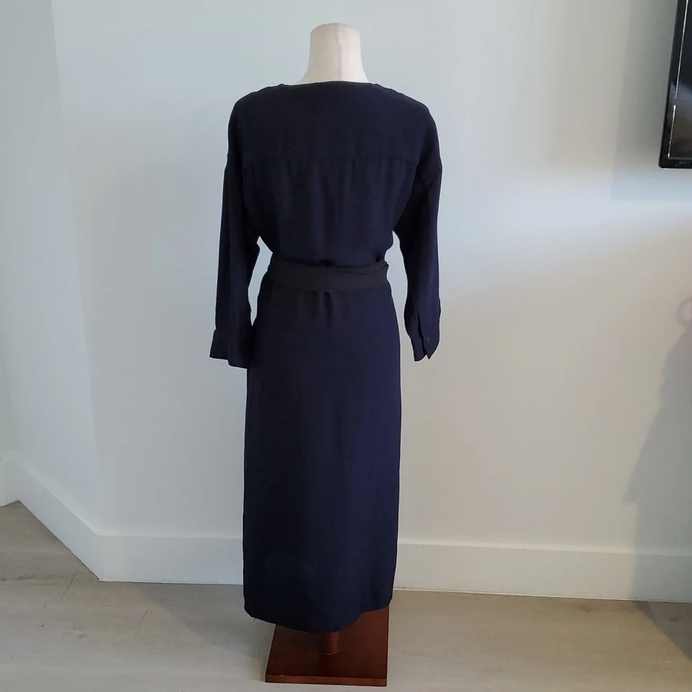 Zara Navy Long Sleeve Dress - Picture 6 of 9